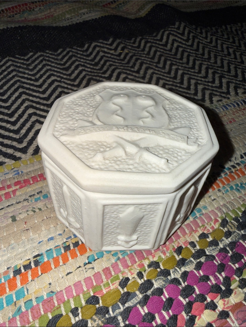 Rare Jonathan Adler BETTER SAFE THAN SORRY rubbers caddy!